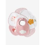 Lot de 7 bavoirs naissance en coton bio * vertbaudet rose ple