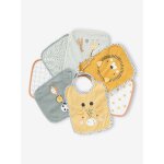 Lot 7 bavoirs vert d'eau