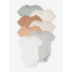 Lot de 7 bodies manches courtes emmanchure us b�b� basics multicolore