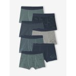 Lot de 7 boxers garon rays et imprims ours vert