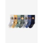 Lot de 7 paires de chaussettes semainier gar�on monstres vert