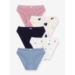 Lot de culottes enfant en coton imprim� coeurs multicolore
