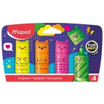 Lot de mini surligneurs fluo format compact multicolore