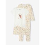 Lot pyjama + pyjashort flower power basics bleu ple