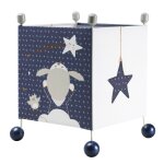 Luminaire enfant  poser en tissu - merlin bleu