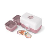 Lunch box � compartiments 800ml tresor blanc / rose