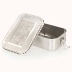 Lunch box inox yummy 800 ml ginkgo gris