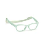 Lunettes turquoise pour poupe bleu