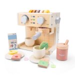 Machine  caf en bois 20 pcs beige