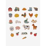 Magnets animaux en bois fsc multicolore