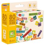 Magnets en bois calendrier beige