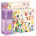Magnets en bois - lettres minuscules et chiffres beige Magnets en bois - lettres minuscules et chiffres beige