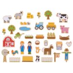 Magnets de la ferme beige