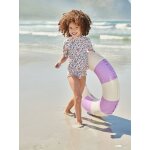 Maillot 2 pi�ces bain fille anti uv rose nude