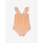 Maillot de bain 1 pice bb fille fleurs abricot