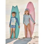 Maillot de bain 1 pice fille bleu gris