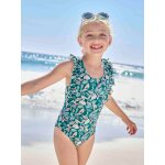 Maillot de bain 1 pice imprim tropical fille vert sapin