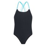 Maillot de bain 1 pice nylon harma noir / bleu clair vif