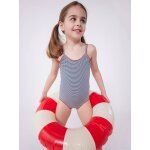 Maillot de bain 1 pi�ce � rayures fille bleu