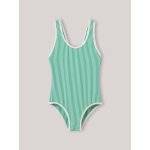 Maillot de bain 1 pice - seersucker ray raye vert