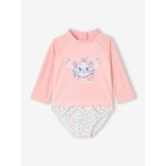 Maillot de bain 2 pi�ces anti - uv b�b� fille disney marie les aristochats rose