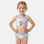 Maillot de bain 2 pi�ces fille la reine des neiges bleu