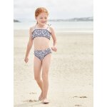 Maillot de bain 2 pièces fleuri fille bleu Maillot de bain 2 pièces fleuri fille bleu