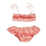 Maillot de bain 2 pièces fleuri liberty swan rose rouge Maillot de bain 2 pièces fleuri liberty swan rose rouge