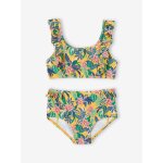 Maillot de bain 2 pices imprim exotique moutarde