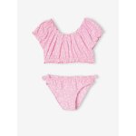 Maillot de bain 2 pices marguerites fille rose