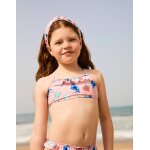 Maillot de bain 2 pi�ces avec motif stitch et volants rose clair