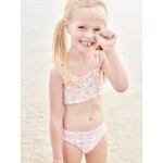 Maillot de bain 2 pices rversible fille corail