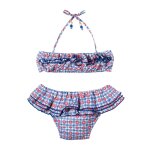 Maillot de bain 2 pi�ces swan bleu rouge