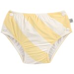 Maillot de bain anti - fuite rayures jaune (3 - 6 mois) jaune p�le, blanc