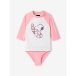 Maillot bain anti uv snoopy rose bonbon