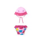 Maillot de bain b�b� avec chapeau rose