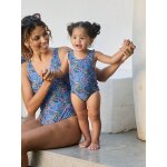 Maillot bain b�b� fille capsule famille bleu