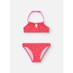 Maillot de bain bikini avec imprimé fleurs et col halter rouge Maillot de bain bikini avec imprimé fleurs et col halter rouge