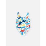 Maillot de bain  bretelles larges et imprim fantaisie bleu