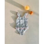Maillot de bain À carreaux blanc Maillot de bain À carreaux blanc