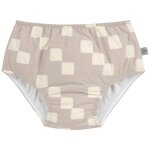 Maillot de bain couche motif damier stone et sel (3 - 6 mois) beige