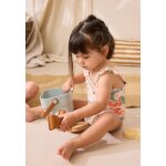 Maillot de bain enfant 1 pice fleur ecru