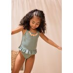 Maillot de bain enfant 1 pice fleur vert
