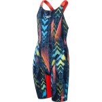 Maillot de bain enfant 1 pice long - max endurance bleu / rouge