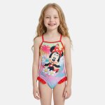 Maillot de bain enfant imprim� minnie rouge