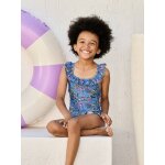 Maillot de bain fille 1 pi�ce bleu