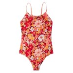 Maillot de bain fille 1 pi�ce cali rouge