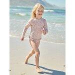 Maillot de bain fille 2 pi�ces rose p�le imprim�