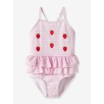 Maillot de bain fille brod� � volants name it rose quartz