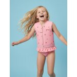 Maillot de bain flottant enfant - fraise rose